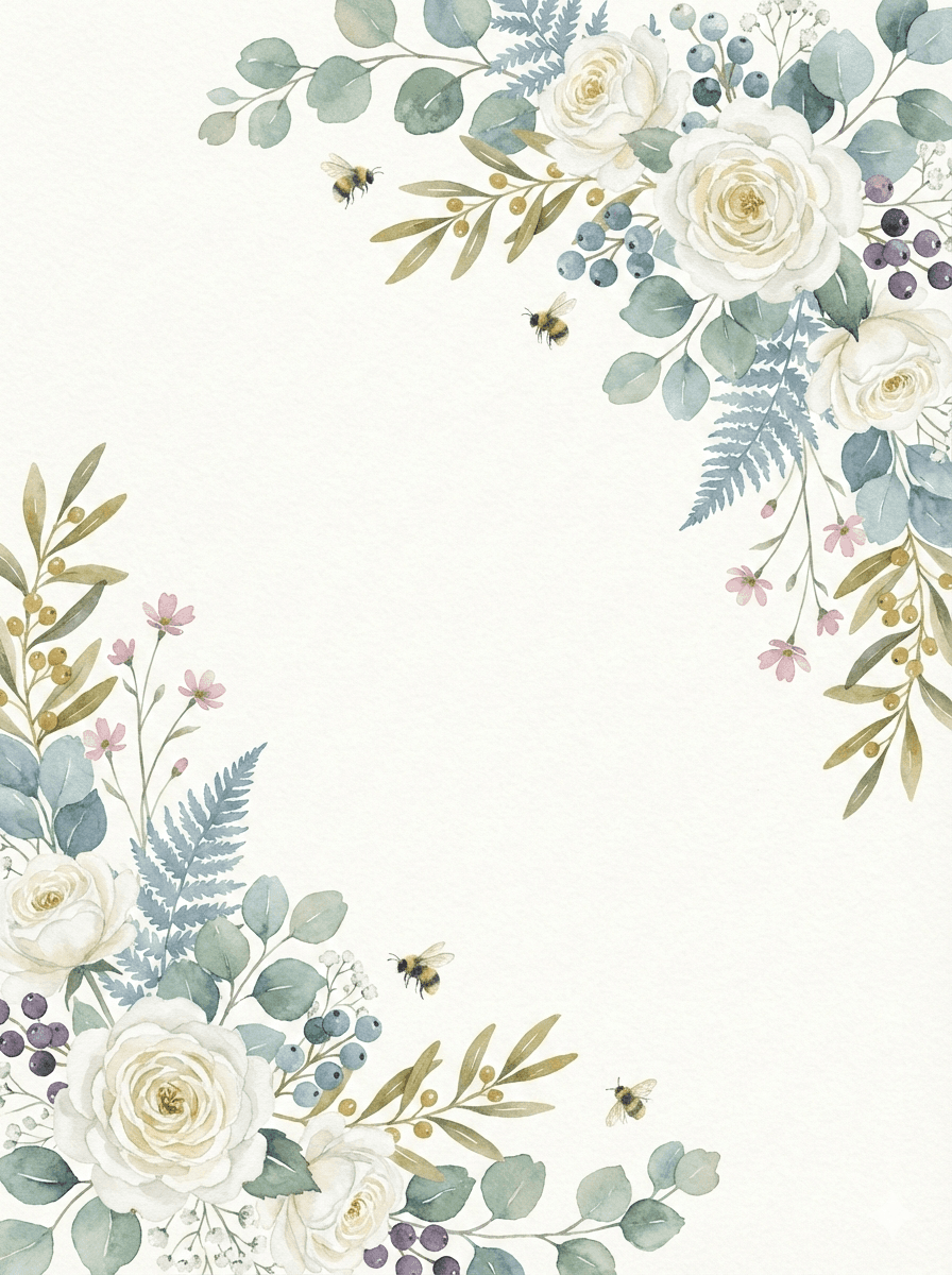 Contoh kad kahwin digital template Garden Bliss - Digital wedding invitation template